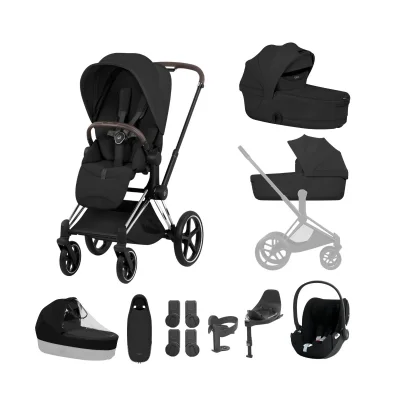 Cybex Priam Ultimate Accessory Bundle - Chrome Brown/Sepia Black