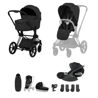 Cybex Priam Ultimate Accessory Bundle - Comfort Collection - Without Base / Sepia Black
