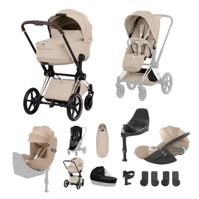 Cybex Priam Ultimate Birth & Beyond Bundle - Matt Black/Sepia Black — image 2