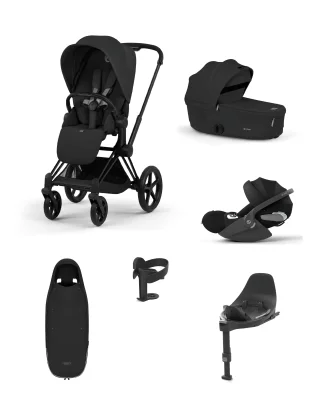 Cybex Priam Ultimate Pushchair Bundle with Cybex Cloud T i-Size Rotating Baby Car Seat & Base - Sepia Black
