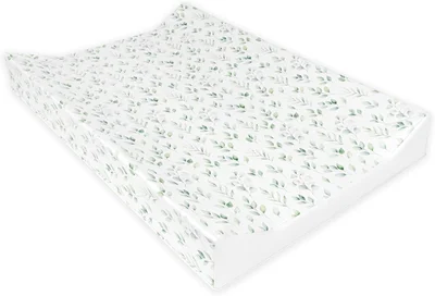 Deluxe Anti Roll Wedge Baby Changing Mat, Petals, Waterproof PVC with Curved Sides, 69x45x9cm - Default