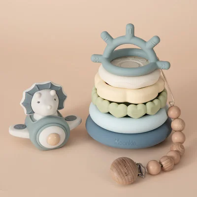Dino Stacking Teething Rings - Default
