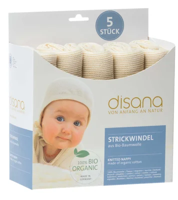 Disana Knitted Nappy / Tie Nappy - 5 Pack - Default