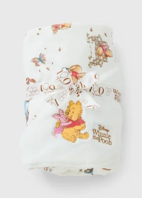 Disney Winnie The Pooh Cream Fleece Baby Blanket