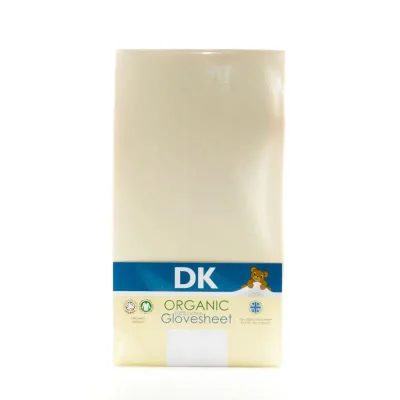 DK Glove ORGANIC Fitted Cotton Sheet for Cot Bed 140x70-Cream - Default