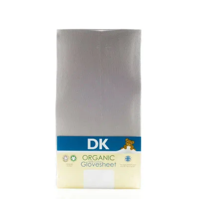 DK Glove ORGANIC Fitted Cotton Sheet for Cot Bed 140x70 - Grey