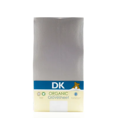 DK Glove ORGANIC Fitted Cotton Sheet for Large Cot 127x63 - Grey