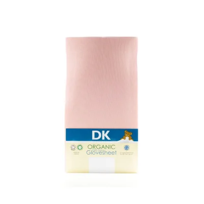 DK Glove ORGANIC Fitted Cotton Sheet for Single Bed 200x90-Pink - Pink