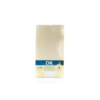DK Glove ORGANIC Fitted Sheet for Large Cot Bed 132x77 - Cream