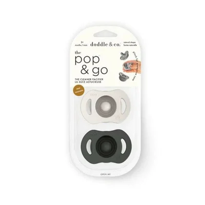 Doddle & Co Pop & Go Cream of ther Crop+Coal Mate-Twin Pack - Grey / Cream