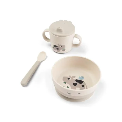 Done by Deer Foodie First Meal Suction Set - Tiny Farm Sand / One Size