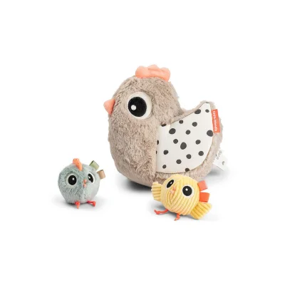 Done by Deer Hide and Seek Activity Toy Clucky - Beige