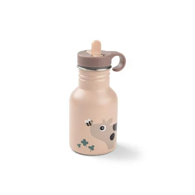 Done by Deer Metal Bottle - Tiny Farm Pink - 350ml