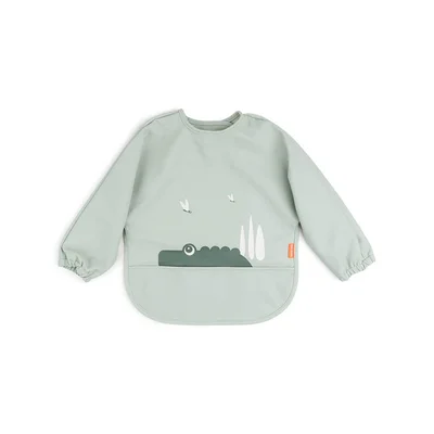 Done by Deer Sleeved Pocket Bib - Green - Croco