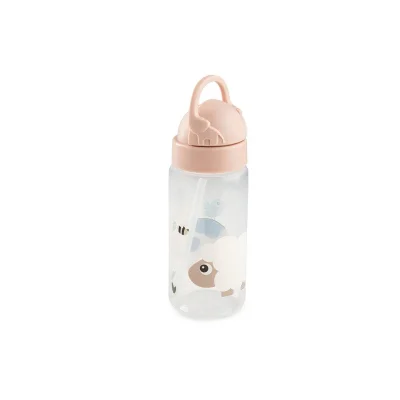 Done by Deer Straw Bottle - Tiny Farm Pink - 350ml