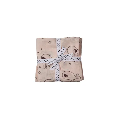 Done by Deer Swaddles - Sea Friends - Powder - 2 Pack - Powder