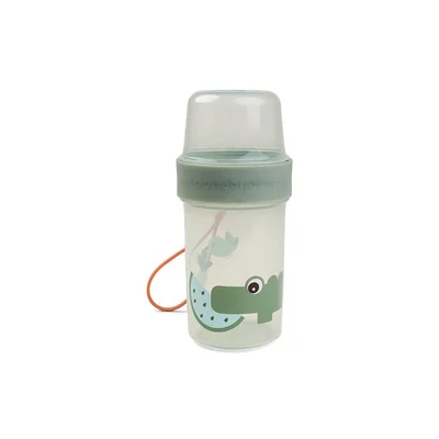 Done by Deer To Go 2-Way Snack Container S Tiny Farm Powder - Two Piece Snack Container - Diameter 8 x Height 11.5 cm - 100% PP Sealing Ring: 100% Silicone Both Food Grade