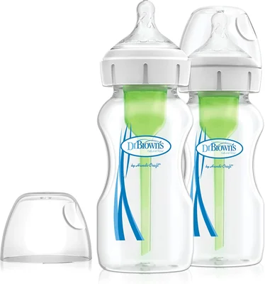 Dr Brown's Natural Flow Anti-Colic Options+ Wide-Neck Baby Bottle