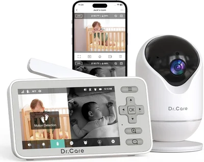 Dr.Care VistaView Lite Smart WiFi Baby Monitor - White. / 4"