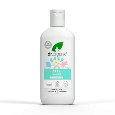 Dr Organic Calendula Baby Wash, Fragrance Free, Gentle Cleansing, Sensitive Skin, Natural, Vegan, Cruelty-Free, Paraben & SLS-Free, Organic, 250ml