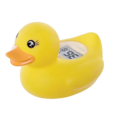 Dreambaby Duck Baby Bath Thermometer - Instant Read Digital Thermometer for Water and Room Temperature - Floating Baby Bath Toy - Newborn Must-Have - Yellow Duck