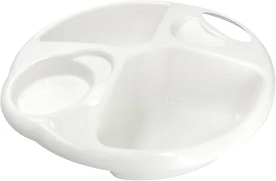Dreambaby Top & Tail Bowl, Everyday Usage, Top & Tail Bowl for Baby's Baths, 2 Separate Areas for Top and Tail Sponges, Ergonomic Design, Lightweight & Portable, Easy Clean, 0m+, Bright White