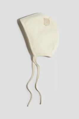 Ear-appliqué cotton bonnet - Default