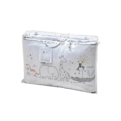 East Coast Silver Cloud 3 Piece Bedding Set