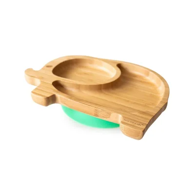eco rascals Elephant Shaped Bamboo Suction Plate