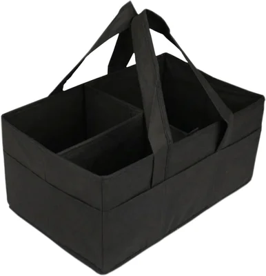 EKODE Baby Nappy Caddy Organiser - Black