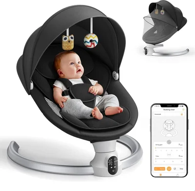 Electric Baby Bouncer Chair - Black