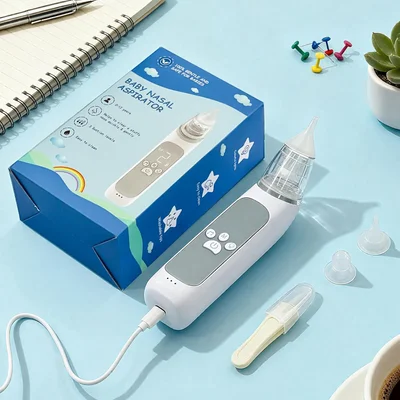 Electric Baby Nasal Aspirator, Baby Nose Cleaner, Baby Nose Sucker Vacuum Cleaner, Rechargeable Nose Cleaner with 3 Silicone Nozzles and 3 Suction Levels โ image 4