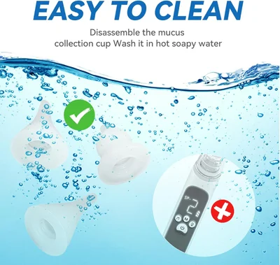 Electric Baby Nasal Aspirator, Baby Nose Cleaner, Baby Nose Sucker Vacuum Cleaner, Rechargeable Nose Cleaner with 3 Silicone Nozzles and 3 Suction Levels โ image 6