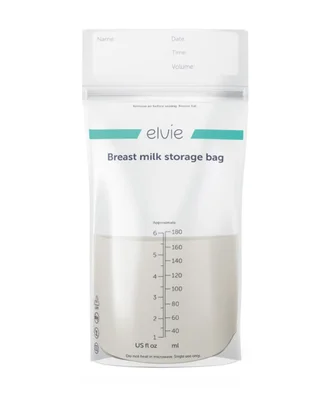 Elvie Breast Milk Storage Bags - Pack of 100 - Clear