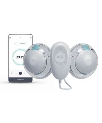 Elvie Stride 2 Double Electric Breast Pump, Hospital Grade Suction 300 mmHg, Hands-Free Wearable Breast Pump, Ultra-Soft Cups, 6 Nipple Sizes Included, App Controlled, Ultra-Quiet, 150ml Capacity