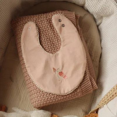 Embroidered Cotton Bib