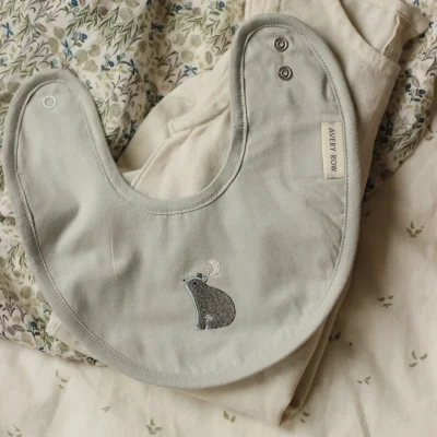 Embroidered Cotton Bib