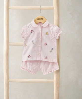 Embroidered Woven Pyjamas - 2-3 Years