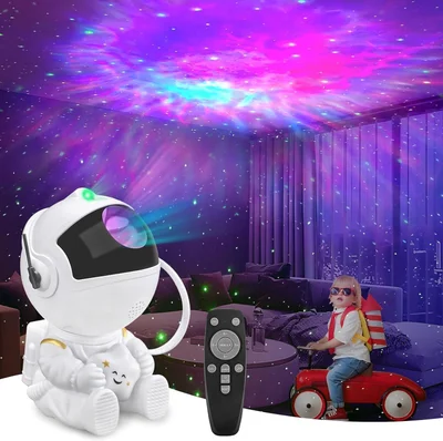 ENOKIK Astronaut Galaxy Star Projector, Starry Night Light with Remote Control, 360° Adjustable for Christmas, Birthdays, Valentine's Day - White