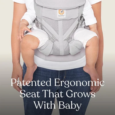 Ergobaby Baby Carrier, 4-Position Omni 360 Cool Air Mesh for Newborn to Toddler (0-3 yrs), Ergonomic Child Carrier & Backpack, Pearl Grey — image 15