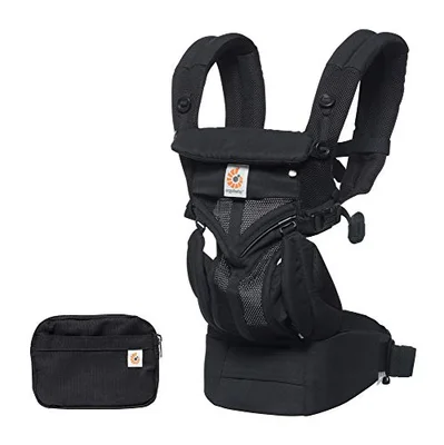 Ergobaby Baby Carrier, 4-Position Omni 360 Cool Air Mesh for Newborn to Toddler (0-3 yrs), Ergonomic Child Carrier & Backpack, Pearl Grey