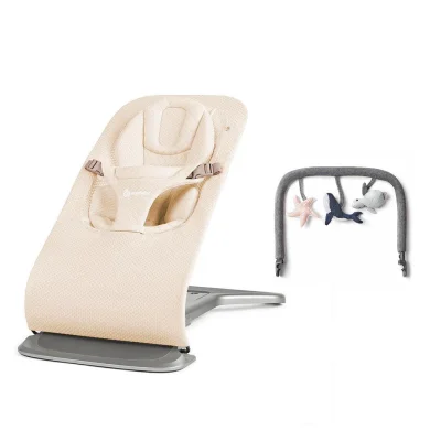 Ergobaby Evolve Mesh Baby Bouncer - Light Grey