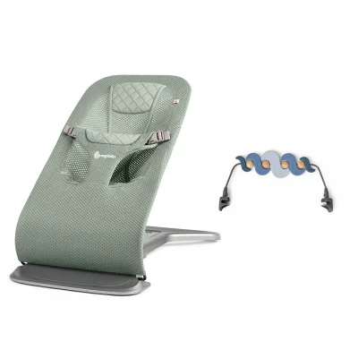 Ergobaby Evolve Mesh Baby Bouncer - Sage Green / Serene Swirls