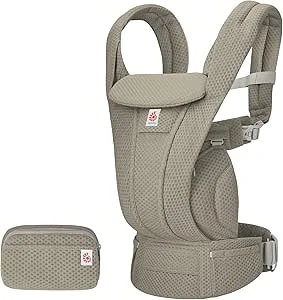 Ergobaby Omni Deluxe All-in-One Baby Carrier for Newborns from Birth up to 20kg, Ergonomic 4-Position mesh Baby Carrier Back Carrier Travel System, Soft Olive