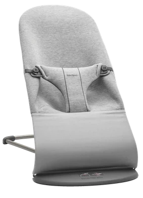 BabyBjörn Balance Soft Baby Bouncer - Beige/Grey - Woven/Jersey - No Bouncer Toy - Tri-Fabric/Dark Grey