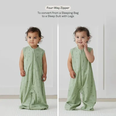 ergoPouch - Organic Winter Long Sleeved 2 In 1 Baby Sleeping Suit Bag - 3.5 TOG - Dragonflies — image 4