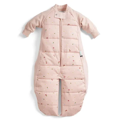 ergoPouch Organic Winter Long Sleeved 2 in 1 Child Sleeping Suit Bag - 2.5 TOG - Daisies