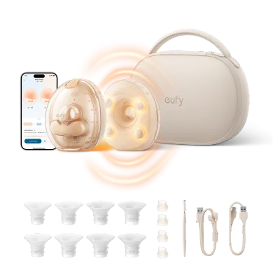 eufy S2 Pro Massaging Heated Electric Breast Pump with Charging Case
