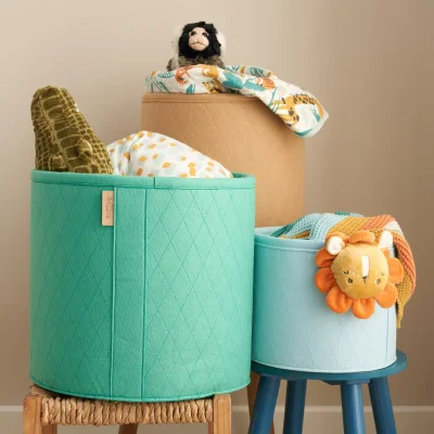 Felt Nursery Storage Baskets 3pk