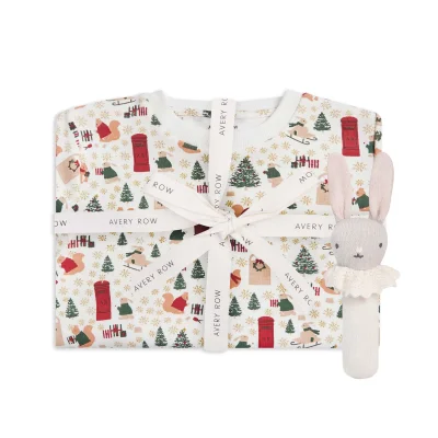 Festive Forest Pyjamas and Rattle Bundle